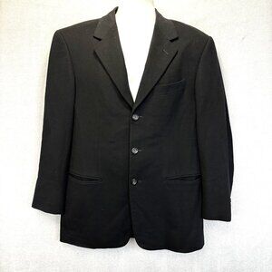 Pal Zileri Loro Piana Italy Blazer Jacket Cashmere Blend Mens 40R Black Coat